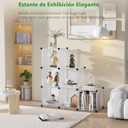 Miniatura 3 de C&Ahome - Organizador de clóset de almacenamiento para que lo montes tú mismo Blanco translúcido