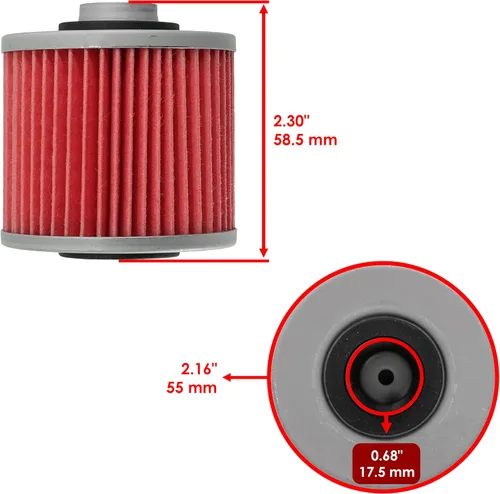 Miniatura 2 de Caltric Paquete de 3 filtros de aceite compatibles con Yamaha Raptor 700R Yfm700R Yfm-700R 2006 2007 2008 2009 2010-2026