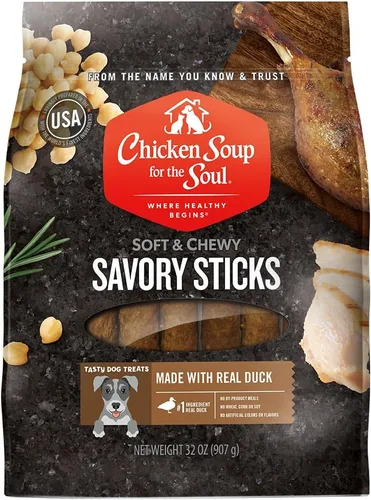 Miniatura 9 de Chicken Soup for The Soul All Natural Premium Savory Sticks Golosinas suaves y masticables para perros, primer ingrediente de carne de res real, sin