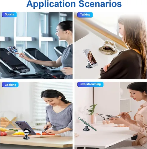 Miniatura 4 de Soporte magnético para teléfono de coche, imán fuerte para teléfono, soporte de accesorios [360°] hembra-macho - teléfono inteligente y navegación