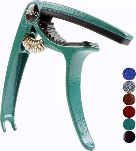 Miniatura 11 de Cejilla para guitarra, Cejilla ligera de aleación de zinc para guitarras acústicas y eléctricas, bajo, mandolina, banjo, ukelele (Negro plateado)