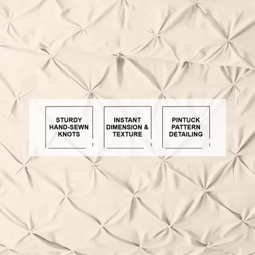 Miniatura 59 de Kotton Culture 1 Pc Twin/Twin XL Size Pinch Pleated - Pintuck Duvet Cover Only - 100% Egyptian Cotton Sateen -1000 TC Luxury Comforter Cover-Zipper