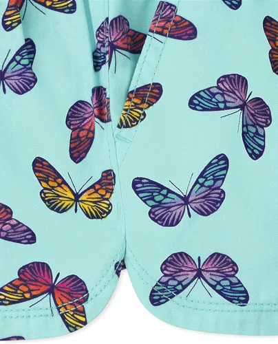 Miniatura 5 de The Children's Place Pantalones cortos de sarga con estampado para niñas