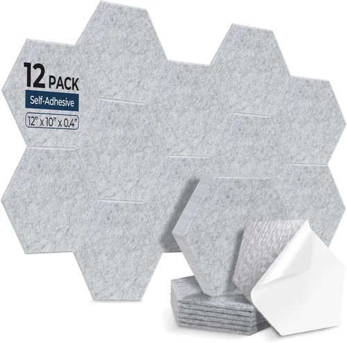 Miniatura 23 de Paquete de 8 Paneles Decorativos Absorbentes de Sonido, Arte de Pared Absorbente de Sonido, Arte de Pared Acústico de 48 x 32 Pulgadas