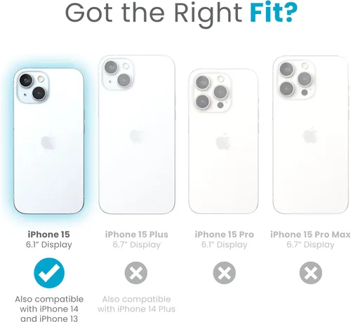 Miniatura 2 de Speck Protector de pantalla de vidrio para iPhone 15, compatible con pantalla iPhone 15 de 6.1 pulgadas, vidrio ultrafino, resistente a arañazos e