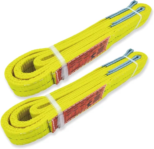 Correas de elevación de 2 capas de 2 x 6 pies, arnés protector de árboles, paquete de 2 correas de tela resistente, aparejo, remolque en movimiento,