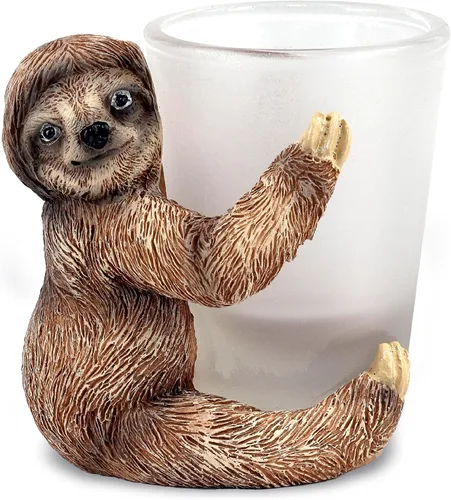 CoTa Global Cool Sloth - Vaso de chupito – Novedoso accesorio de licor para el hogar y bar, divertido tirador de animales salvajes para bebidas