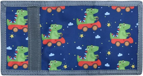 Miniatura 7 de Cartera RFID de camuflaje, billetera de nailon triple para hombres, mini monedero triple con cremallera para niños, 025-DV DS