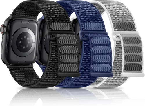 Miniatura 13 de Getino Banda Deportiva de Nylon Compatible con Correas de Apple Watch para Mujeres y Hombres 40mm 41mm 38mm 42mm 46mm 44mm 45mm 49mm, Correa
