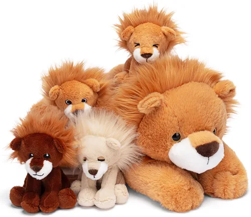 Miniatura 8 de IKASA Muñeco de peluche de mamá gato, juguete de peluche suave y abrazable de 16" con pequeños mini bebés gatitos, regalos para niños, niñas y niños
