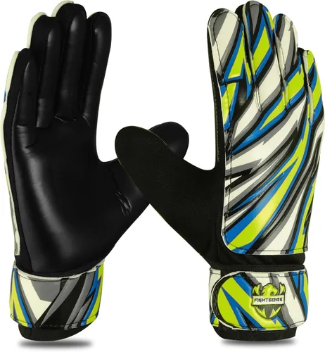 Miniatura 11 de FIGHTSENSE Guantes de portero de fútbol para niños y jóvenes, guantes de portero de fútbol, palma de látex de 4 mm, transpirable, antideslizante