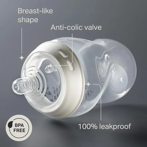 Miniatura 3 de Tommee Tippee Natural Start - Biberones anticólicos de 9 onzas sin BPA, 0+ meses, pezón de flujo lento similar al pecho, autoesterilizante, blues