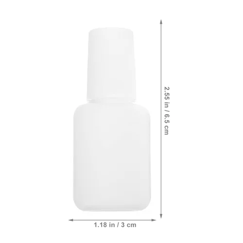 Miniatura 2 de Lurrose Recipiente transparente, 11 frascos de pegamento de uñas transparentes, botellas pequeñas de esmalte de uñas con cepillo de 0.3 fl oz
