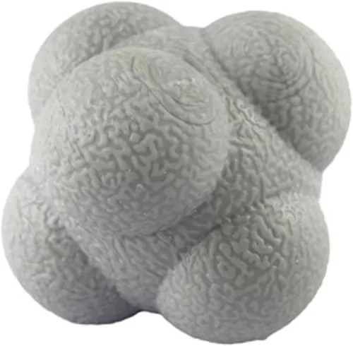 Miniatura 4 de AIRLAXER Bola de reacción, bola refleja para entrenamiento de coordinación ojo-mano, 2.83 pulgadas, paquete de 3 unidades, azul, amarillo, gris