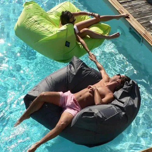 Miniatura 2 de Puf flotante para piscina (sin rellenos), silla de descanso de juegos acuáticos, silla de sol flotante, funda flotante para tumbona sin relleno