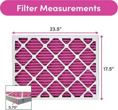 Miniatura 5 de Colorfil - Filtro de aire de 18 x 24 x 1 pulgadas, filtros que cambian de color para olores de gatos y perros, filtro de CA MERV 8 para pelo y polvo
