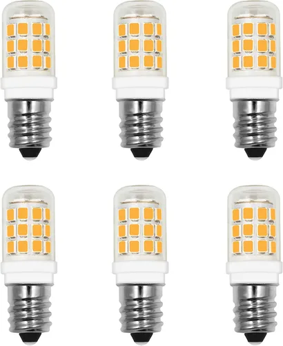 Miniatura 8 de Bombilla pequeña con base de candelabro LED E12, equivalente a 3 W, 25-30 W, incandescentes, 6000 K, bombillas blancas frías, 120 V, 300 lúmenes,