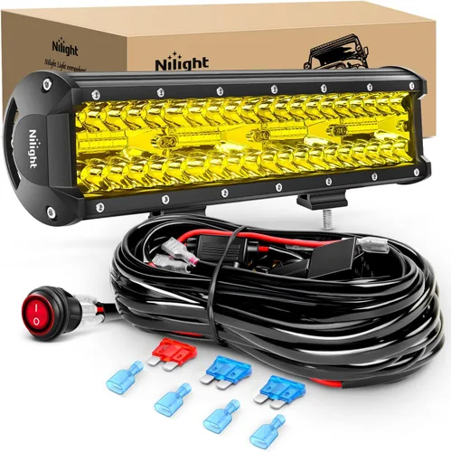 Miniatura 10 de Nilight ZH411-A 12” 12” 300 W, 300 W, triple fila de inundación Spot Combo 30000LM Led Off Road luces para camiones con juego de arnés de cableado 1