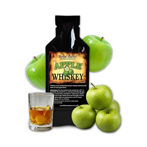 Aromatizante de esencia de whisky de manzana, paquete de repuesto de sabor a licor de 0.65 onzas líquidas para kits Bootleg y envejecimiento en