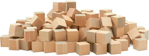 Miniatura 13 de Woodpeckers - Cubos de madera de 1 pulgada, caja de 50 cubos de abedul sin terminar, bloques cuadrados de madera para bebé, para hacer rompecabezas