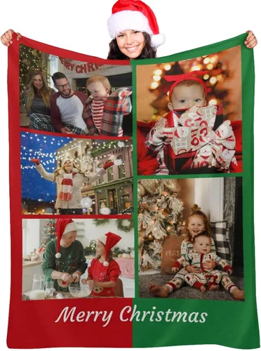 Miniatura 12 de Manta personalizada con fotos, texto, manta de franela personalizada para adultos, cumpleaños, Navidad, Halloween, Día del Padre, Día de la Madre