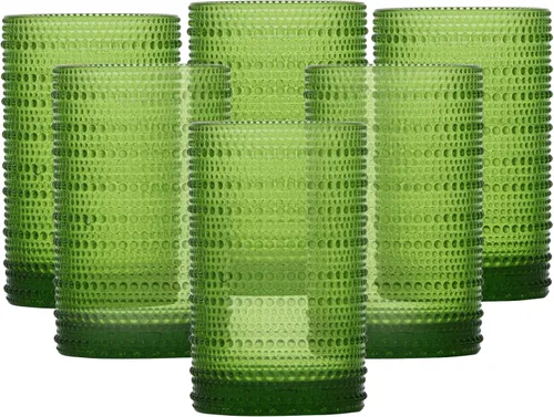 Miniatura 12 de D&V By Fortessa Jupiter - Vaso para bebidas heladas, 385 ml, juego de 6 Rojo