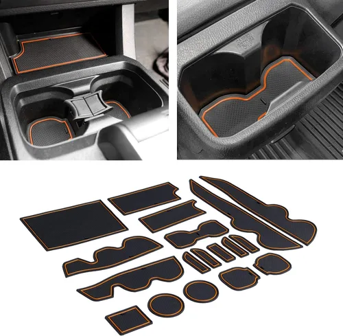 Miniatura 6 de JDMCAR Compatible con accesorios Toyota Tacoma 2016-2023 Kit de insertos premium para portavasos, consola y bolsillos de puerta