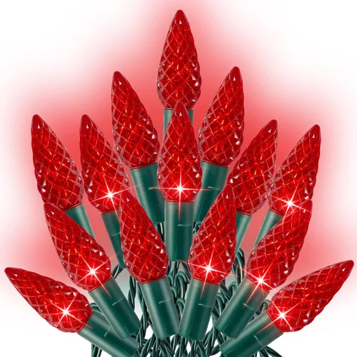 Miniatura 8 de Dazzle Bright Tira de luces de Navidad C6, 100 LED de 33 pies, luces de Navidad para exteriores, impermeables, conectables, 8 modos de luces