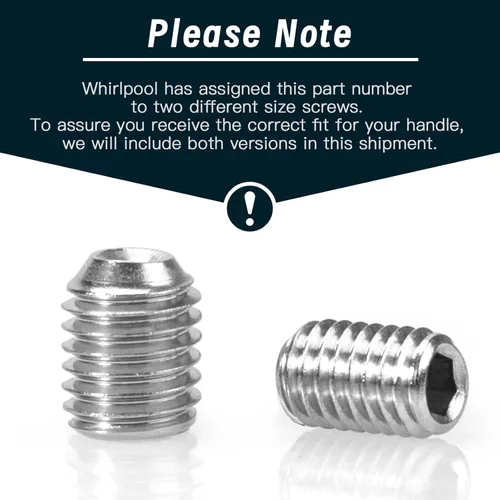 Miniatura 5 de W11366418 Tornillo de montaje de manija de puerta del congelador del refrigerador - AM 1-5-1 - EA221008