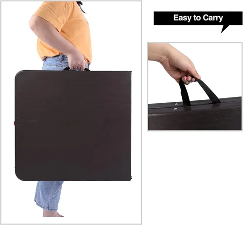 Miniatura 8 de REDCAMP Mesa plegable cuadrada de 48 pulgadas con parte superior de resina, mesas de tarjetas pequeñas plegables portátiles para adultos, uso