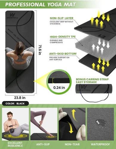 Miniatura 3 de Kit de inicio de yoga 12 en 1 – El juego de yoga incluye esterilla de yoga, rodillo de espuma, 4 bandas de resistencia, bloques de yoga 2 paquetes