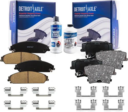 Miniatura 135 de Detroit Axle - Pinza de disco del lado del acompañante + pastillas de freno de cerámica de repuesto para Lexus HS250H Toyota RAV4 Prius V Scion xB