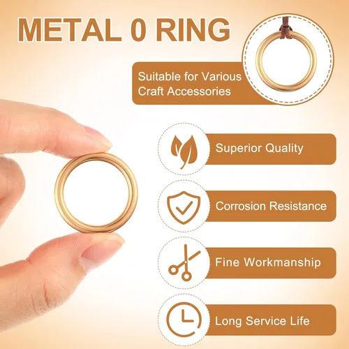 Miniatura 3 de Chalyna 31 anillos dorados de metal para atrapasueños, con bolsas de organza con cordón dorado (1 x 0.8 pulgadas)
