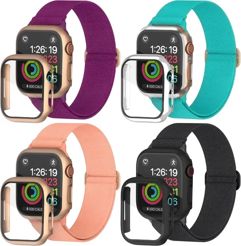 Miniatura 12 de Nylon Apple Watch Bands Unisex - iWatch 1/2/3/4/5/6/7/8/9/SE/Ultra 2 Bands for 38mm/40mm/41mm/42mm/44mm/45mm/49mm with a Case