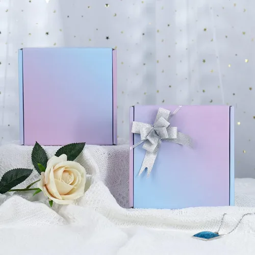 Miniatura 6 de Cajas de envío moradas de 4 x 4 x 2 pulgadas para embalaje de pequeñas empresas, paquete de 45 cajas de correo de cartón corrugado