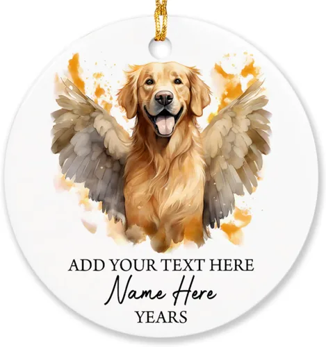 Miniatura 21 de Airedale Terrier - Adorno personalizado de alas de ángel para perro, regalo de pérdida de condolencias de mascotas, adorno de Navidad conmemorativo