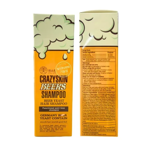 Miniatura 7 de CRAZY SKIN Beers Shampoo 10.58 oz (300 g) – Champú para el cuidado del cuero cabelludo de levadura de cerveza alemana, pH 5.5, sin silicón, libre