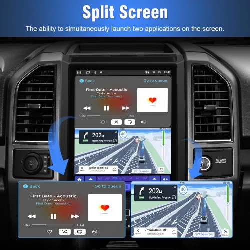Miniatura 6 de Radio de coche Android 13 para Ford F150 2015-2021, estéreo de 12.1 pulgadas con CarPlay y Android Auto, SWC, DSP, Bluetooth, WiFi, MirrorLink