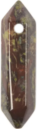 Miniatura 19 de Varita hexagonal de aventurina verde de 1.260 in, piedra preciosa natural, para hacer joyas, cuentas curativas de reiki para chakras, reiki, agujero