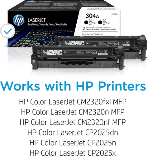 Miniatura 2 de HP -Cartucho de tóner original para impresoras LaserJet. Color negro. CC530A 304A