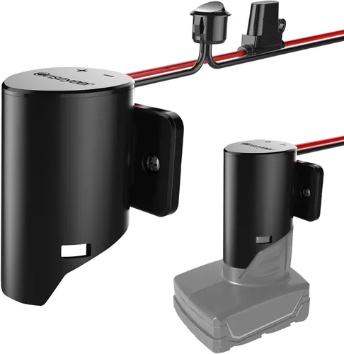 Miniatura 8 de Adaptador de rueda eléctrica con fusible e interruptor, adaptador de batería seguro para batería de litio Milwaukee M12 de 12 V, con cable