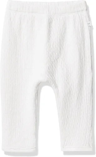 HonestBaby Matelasse Harem Pants Cozy Roomy Fit Pull on Bottoms 100% Organic Cotton for Infant Baby Boys, Girls, Unisex