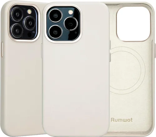 Miniatura 14 de Funda de cuero genuino para iPhone 13 Pro, cuero de grano completo, compatible con MagSafe y carga inalámbrica, bisel de la cámara con botones