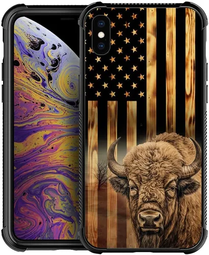 Miniatura 8 de Funda compatible con iPhone XS, funda para niñas y mujeres, cielo azul, flor, luna y mariposa