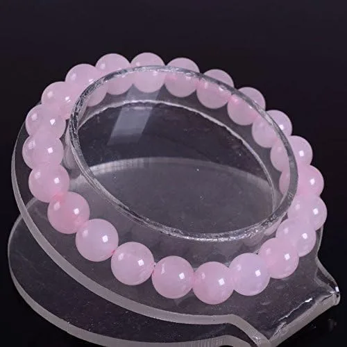 Miniatura 2 de Justinstones Pulsera de gemas semipreciosas de cuentas redondas de 8 mm, pulsera de 7 pulgadas diseño de gemas semipreciosas, unisex
