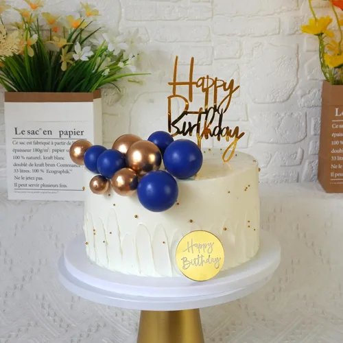 Miniatura 7 de 25 PIEZAS Decoración de Pastel de Cumpleaños de Acrílico con Números 0-9, Decoración de Tarta con Corona, Decoración de Pastel en Forma de Bola