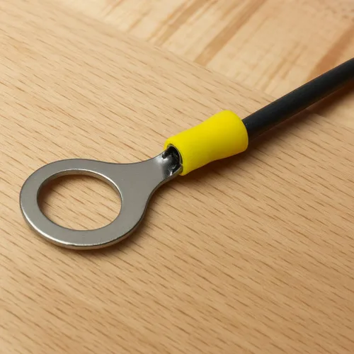 Miniatura 2 de ANGSTROM Terminales de anillo de perno de 1/2", conectores de crimpado eléctricos aislados, 100 piezas (12-10ga amarillo)