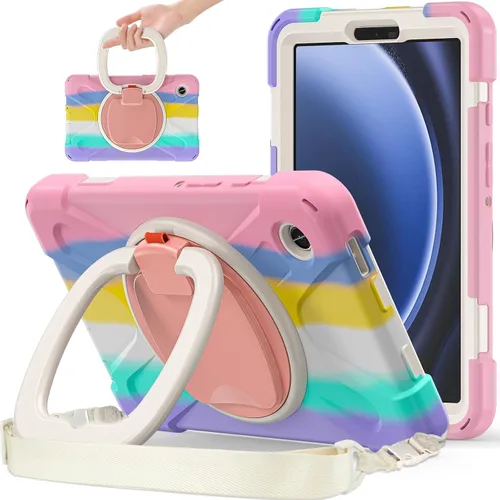 Miniatura 61 de 360 Rotation Case for Galaxy Tab ActivePro/Tab Active4 Pro/Active 5 Pro 10.1" Sturdy Cover Rotate Ring Stand Shoulder Carrying Strap Hand Strap