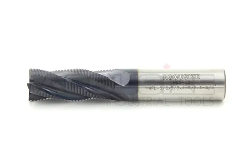 Miniatura 13 de Accusize Industrial Tools Diente fino M42 8% cobalto Tialn desbaste molino de extremo, 1 '' de diámetro, 1 '' diámetro del vástago, 2 '' longitud