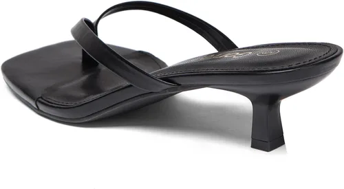 Miniatura 9 de Sandalias de tacón de gatitos para mujer, con puntera cuadrada, sin cordones, sandalias de tacón de 2 pulgadas, sandalias de fiesta, sandalias